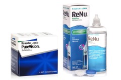 PureVision (6 Linsen) + ReNu MultiPlus 360 ml Sparset