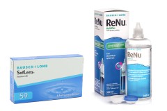 SofLens 59 (6 lentilles) + ReNu MultiPlus 360 ml avec étui